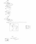 Air Cleaner Muffler Diagram and Parts List for 460777-2290-E2  Briggs and Stratton Engine